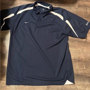Nike Men's Polo Shirt in Navy and White